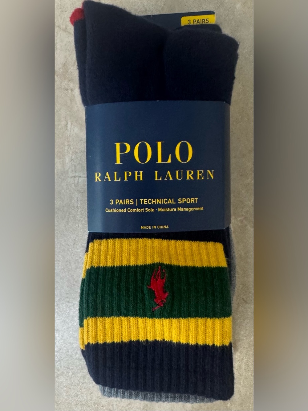 Polo Ralph Lauren 3-pk Multi Stripe Crew Socks - Picture 2 of 8